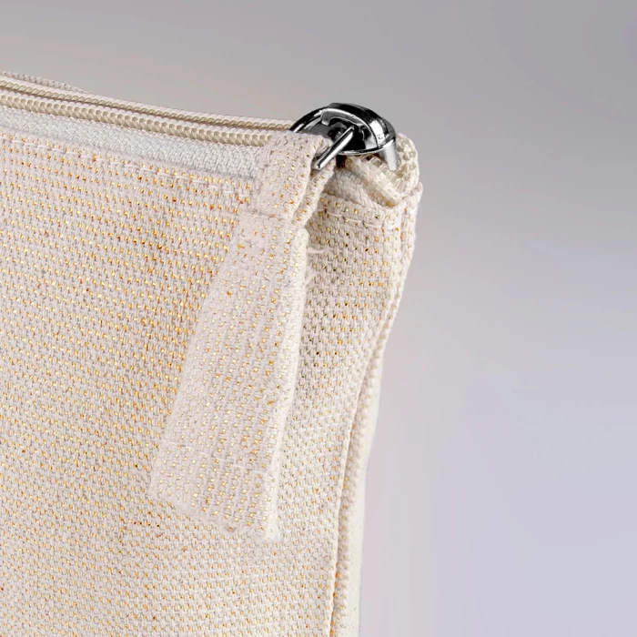 Trousse coton & lurex 22 x 14,5 x 6 cm
