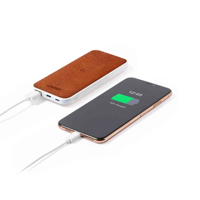 Recycled leather powerbank 8000 mAh