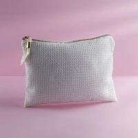 Wafle cotton cosmetic bag 21 x 15 cm