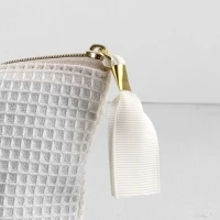 Wafle cotton cosmetic bag 21 x 15 cm