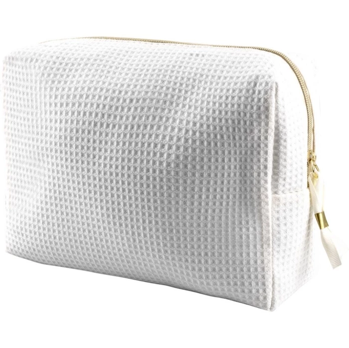 Wafle cotton cosmetic bag 20 x 14 x 8  cm