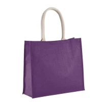 Sac plage toile jute 42 x 36 x 15 cm