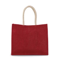 Sac plage toile jute 42 x 36 x 15 cm