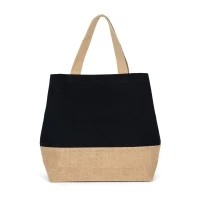 Jute & cotton beach bag 53 x 40 x 15 cm