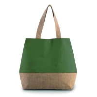 Jute & cotton beach bag 53 x 40 x 15 cm