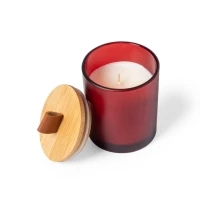 Glass & bamboo candle