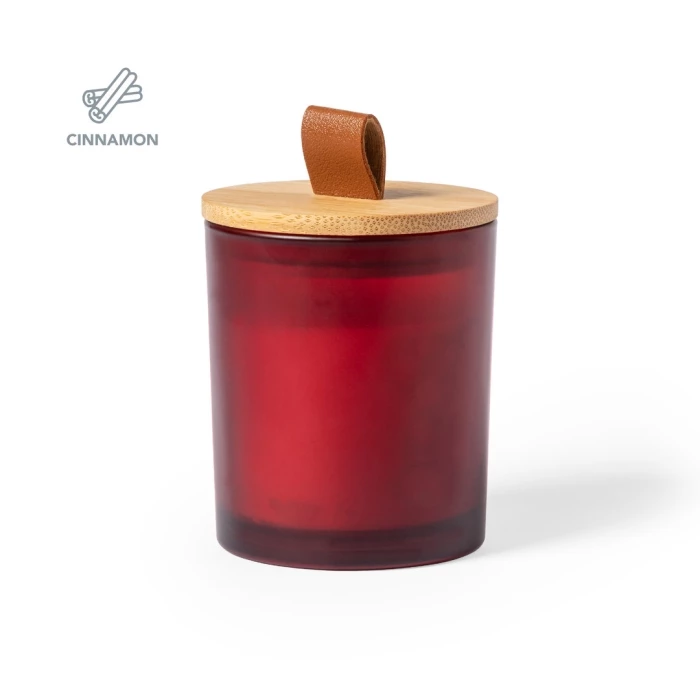 Glass & bamboo candle