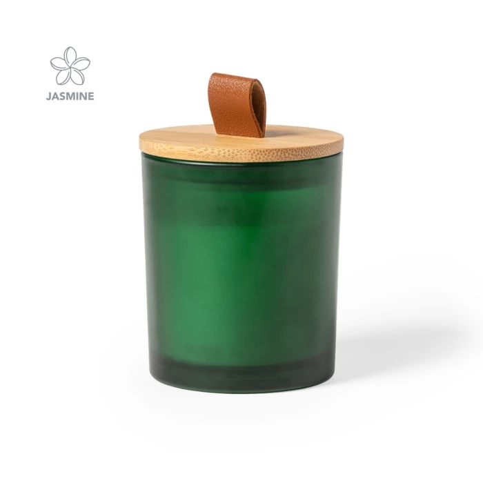 Glass & bamboo candle