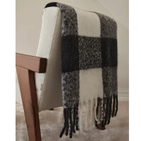 Avalon faux mohair plaid