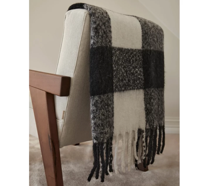 Plaid faux mohair Avalon