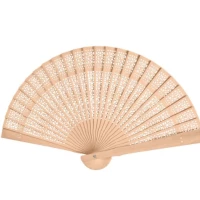 Openwork wooden fan