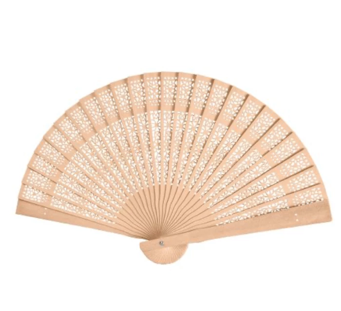 Openwork wooden fan