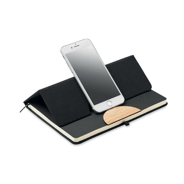 A5 recycled notebook smartphone stand function