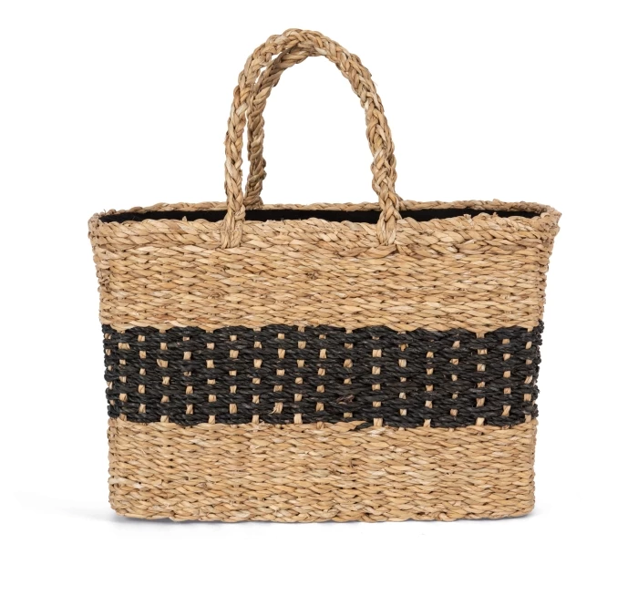 Sac panier en jonc de mer 38 x 27 x 19 cm