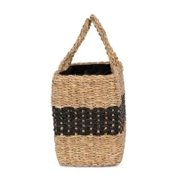 Sea rush striped basket bag 38 x 27 x 19 cm