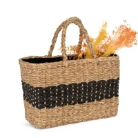 Sac panier en jonc de mer 38 x 27 x 19 cm