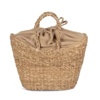 Sac panier demi-lune en jonc de mer 38 x 38 x 21 cm