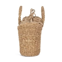 Sac panier demi-lune en jonc de mer 38 x 38 x 21 cm