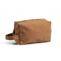 Recycled canvas cotton cosmetic bag 22 x 15,5 x 11 cm