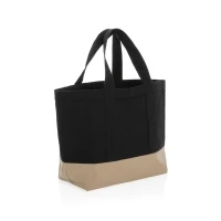 Recycled canvas cooler bag undyed 38 x 25 x 14 cm