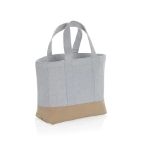 Recycled canvas cooler bag undyed 38 x 25 x 14 cm