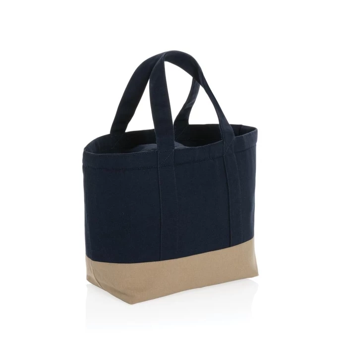 Recycled canvas cooler bag undyed 38 x 25 x 14 cm