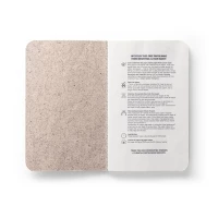 Carnet A6 recyclé feuilles thé & coton