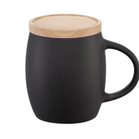 Mug céramique mat et support en bois 400 mL