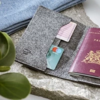 RPET felt passport holder