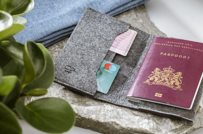 RPET felt passport holder