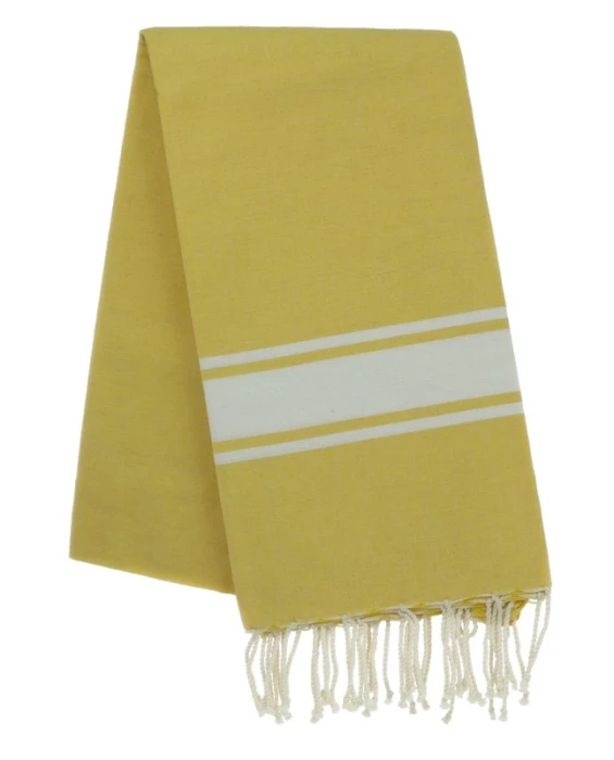 Fouta tissage à plat avec franges