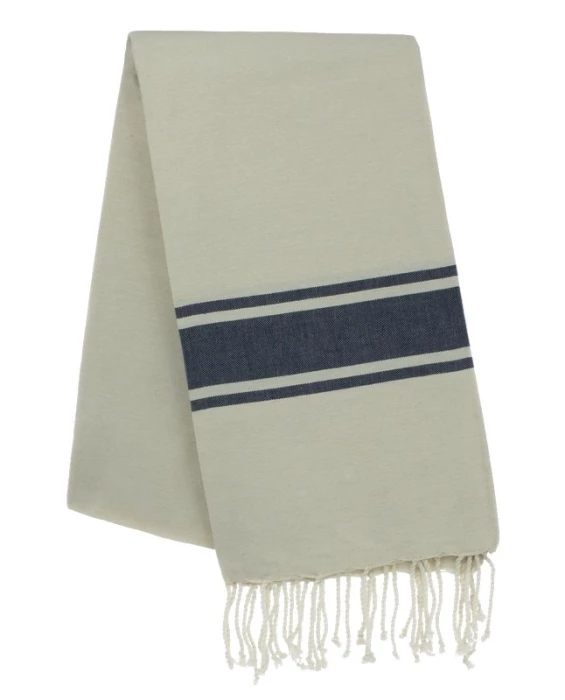 Fouta tissage à plat avec franges