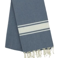 Fouta tissage à plat avec franges