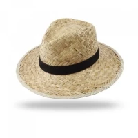 Golden straw Panama hat