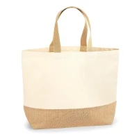 Sac coton & jute 44 x 37 x 18cm