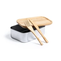 Lunch box en acier & bambou