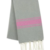 Fouta tissage à plat avec franges