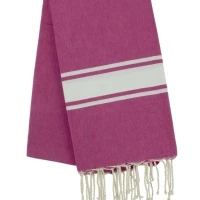 Fouta tissage à plat avec franges