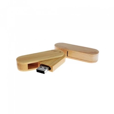 Clé usb bambou pivotante