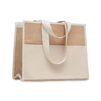 Sac jute & coton 43 x 34  x 20 cm