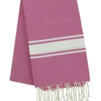 Fouta tissage à plat avec franges