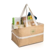 Sac pliable & extensible en jute 42 x 27 x 27 cm