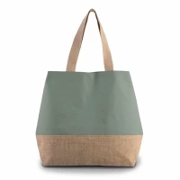 Jute & cotton beach bag 53 x 40 x 15 cm