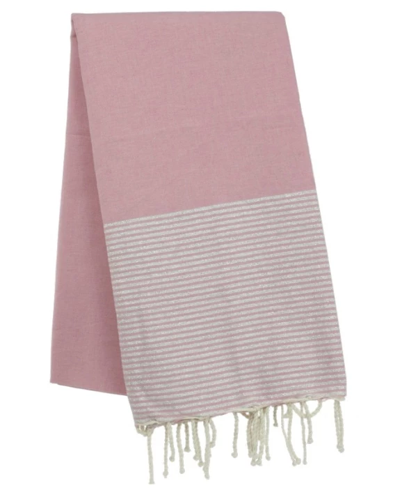 Fouta nid d\'abeille et lurex