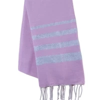 Fouta coton et lurex brodée personnalisable 