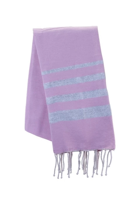 Fouta coton et lurex brodée personnalisable 