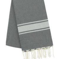 Fouta tissage à plat avec franges