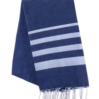 Fouta coton et lurex brodée personnalisable 