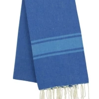 Fouta tissage à plat avec franges