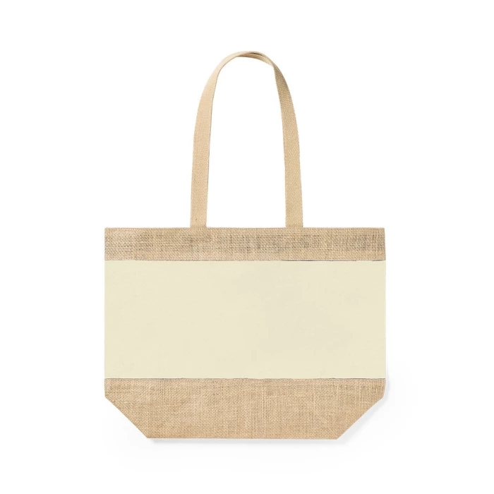 Sac coton & jute 48 x 35 x 15 cm